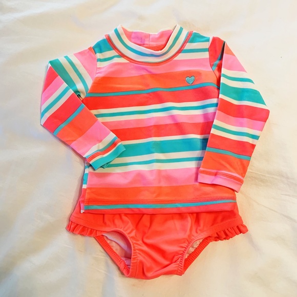 Orange Baby Boy Carter/'s /"Later Gator/" Tee /& Swim Trunks Set 12 Months
